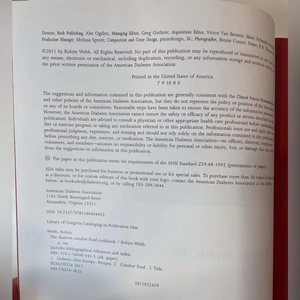 The Diabetes Comfort Food Cookbook by Robyn Webb American Diabetes Association‎